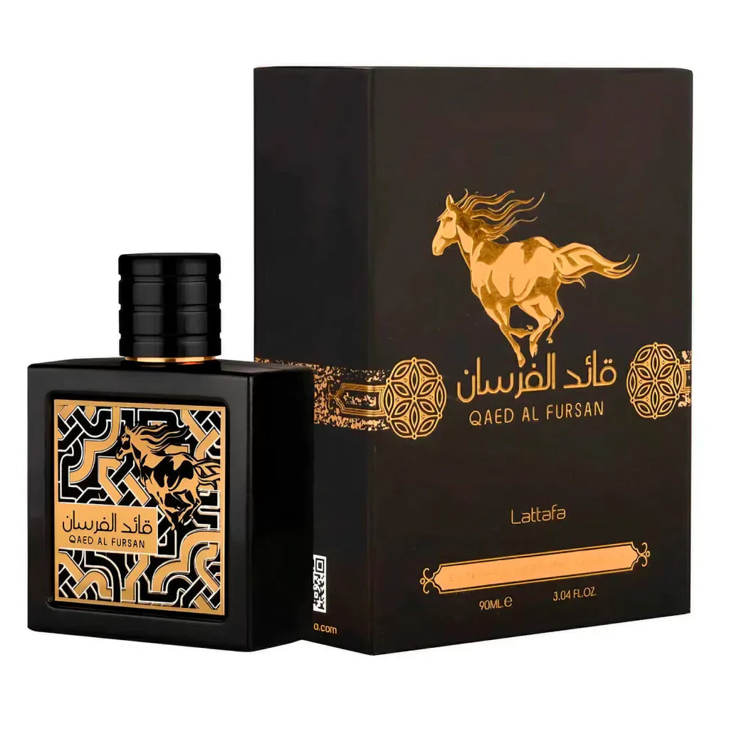 Perfume Lattafa Qaed Al Fursan Black Eau De Parfum Unissex 90Ml